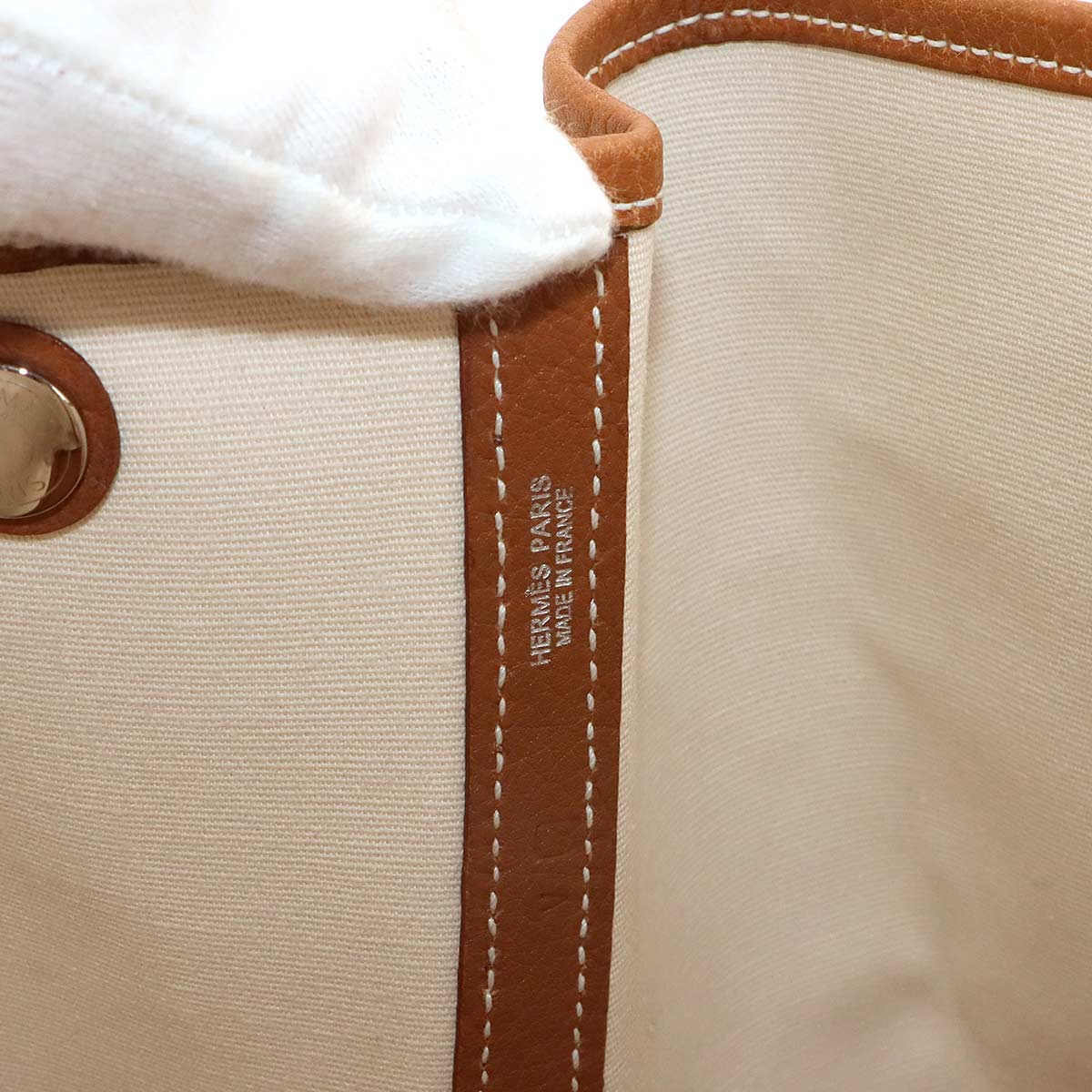 Garden Party PM Tote Bag Toile Officier Negonda Ecru Gold