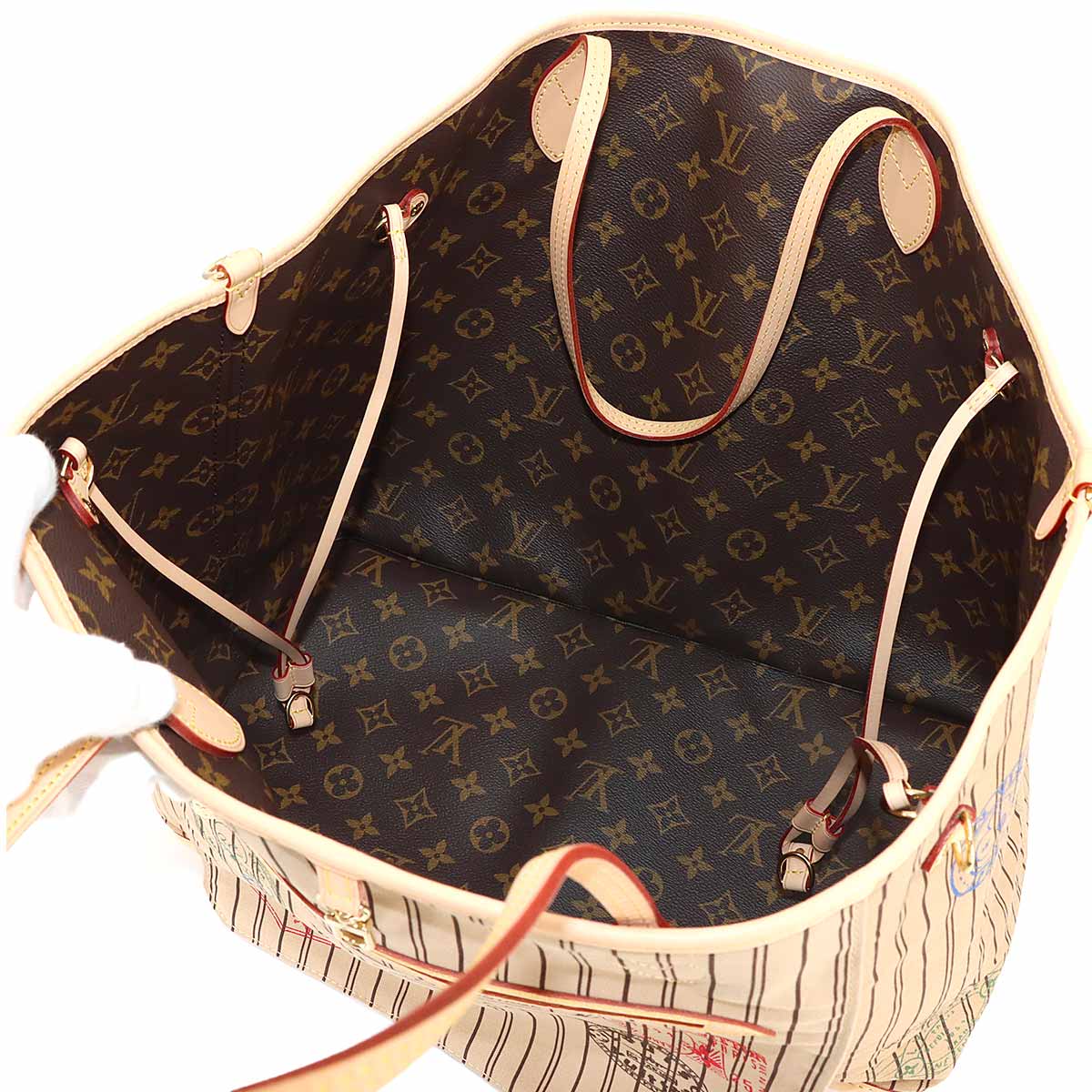 Neverfull Inside Out GM Tote Shoulder Bag Stamp M11948