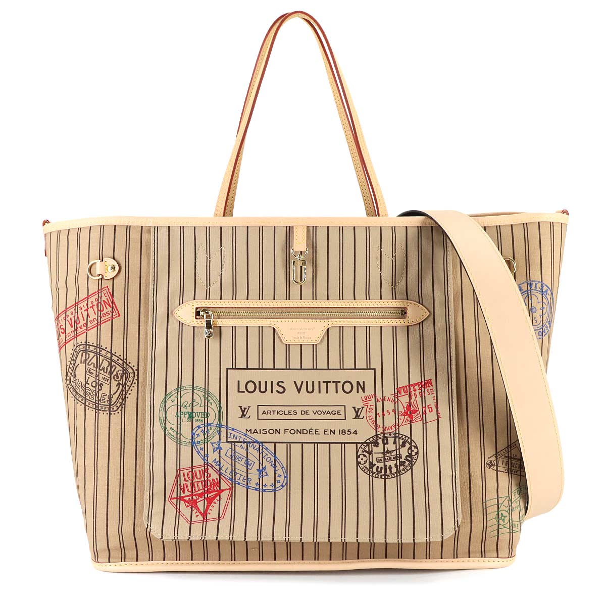 Neverfull Inside Out GM Tote Shoulder Bag Stamp M11948
