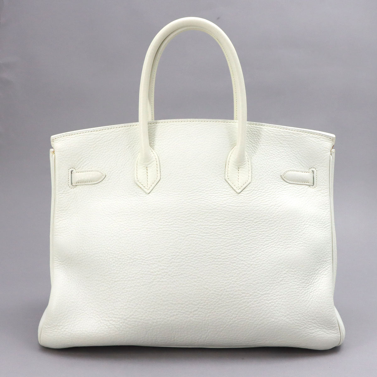 Birkin 35 Taurillon Clemence White Hand Bag Purse