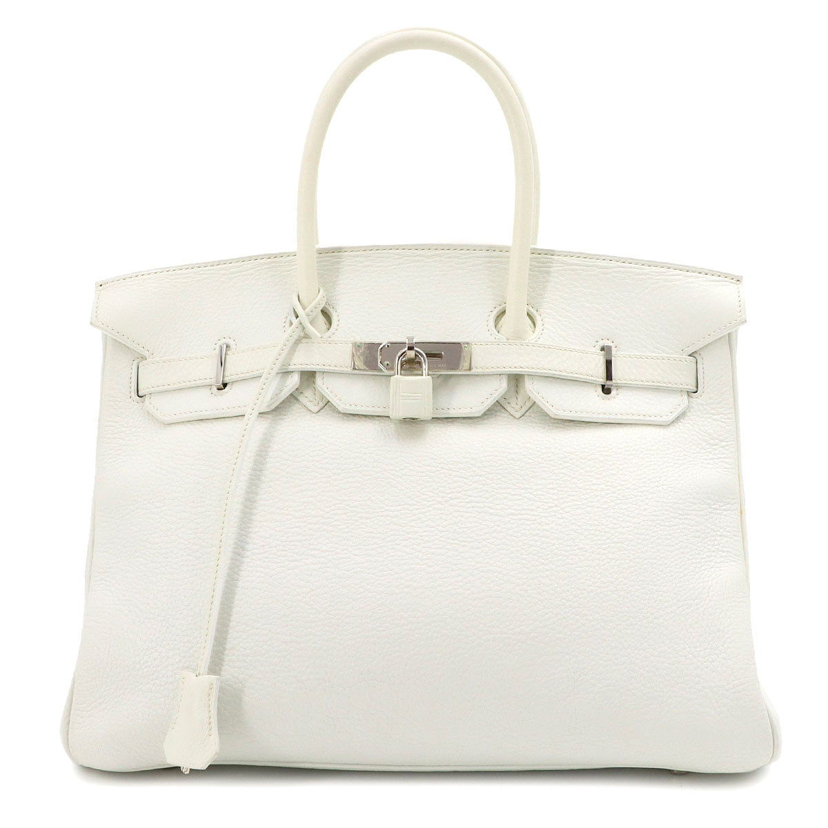 Birkin 35 Taurillon Clemence White Hand Bag Purse