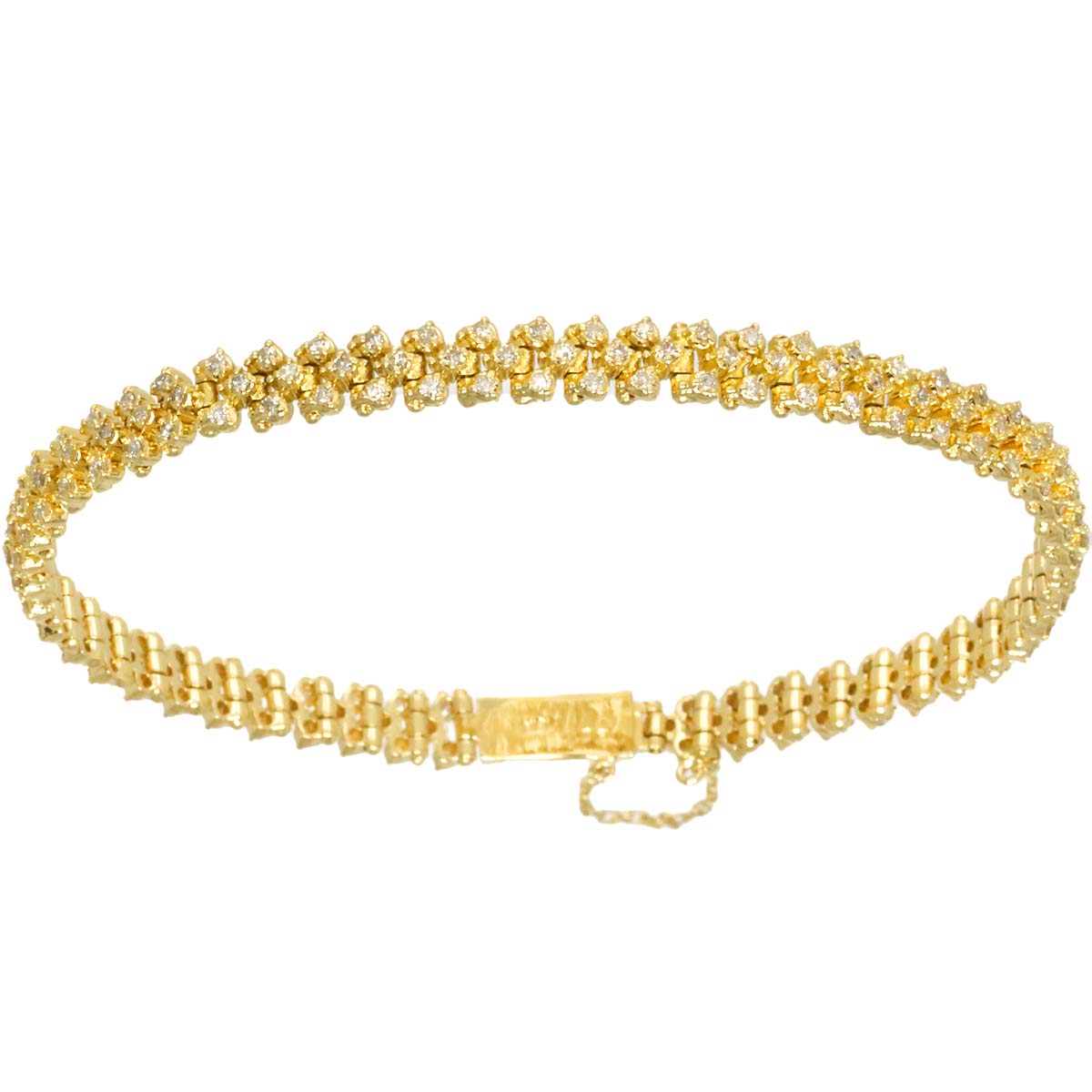 Diamond 1.00ct Bracelet K18 YG Yellow Gold 750