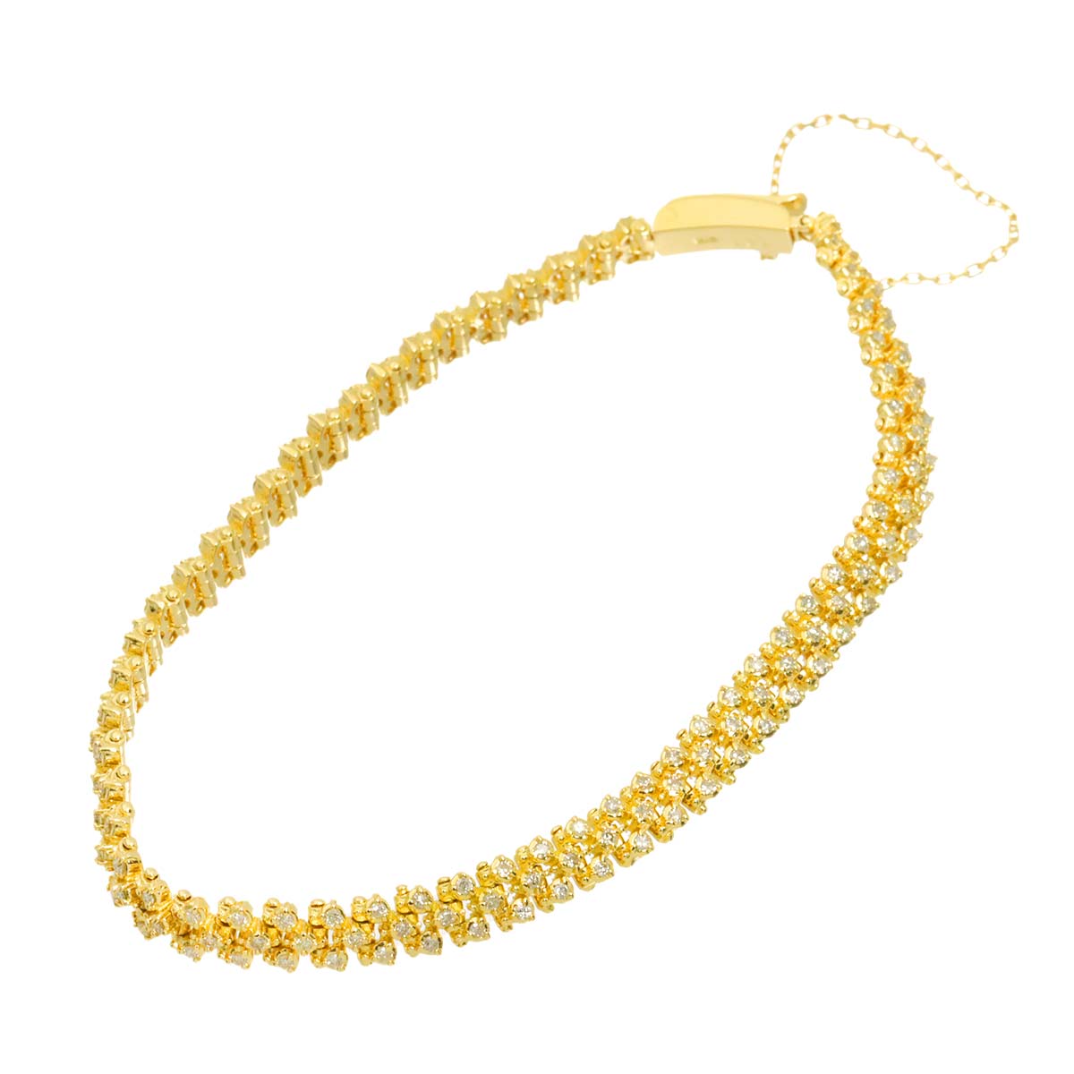 Diamond 1.00ct Bracelet K18 YG Yellow Gold 750