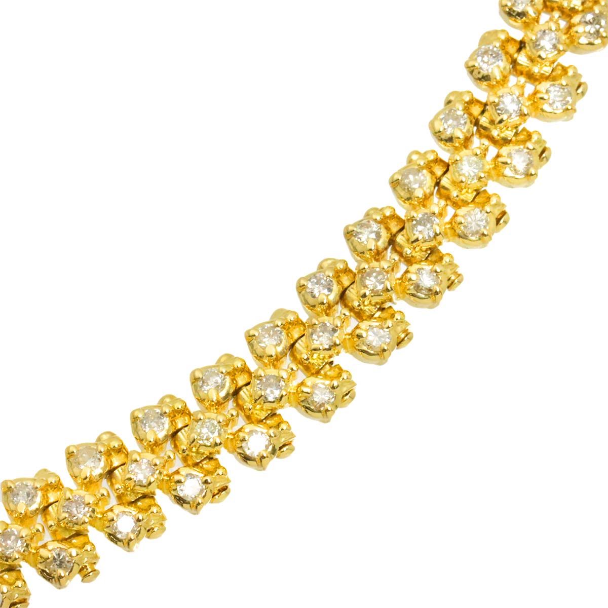 Diamond 1.00ct Bracelet K18 YG Yellow Gold 750