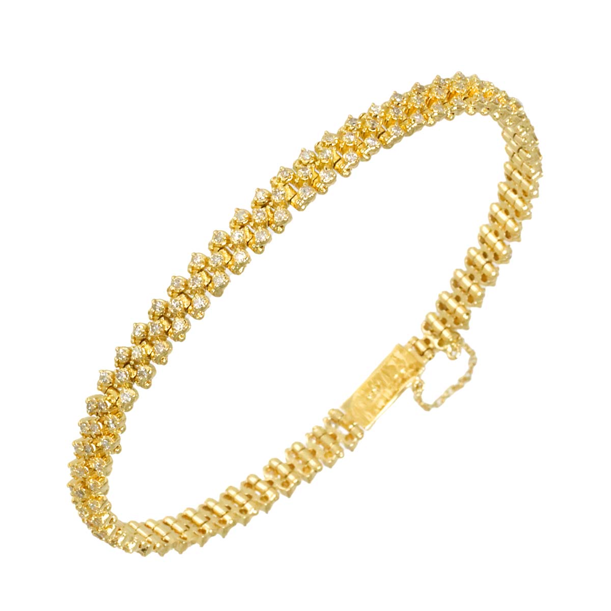 Diamond 1.00ct Bracelet K18 YG Yellow Gold 750