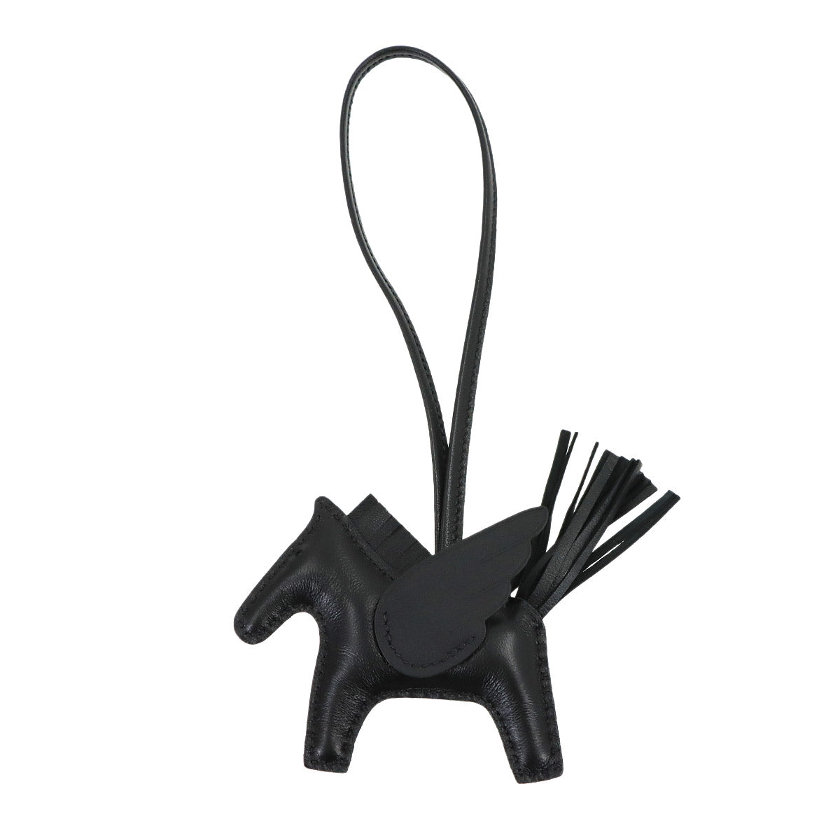 Rodeo Pegasus PM Bag Charm Agneau Milo Veau Swift So Black