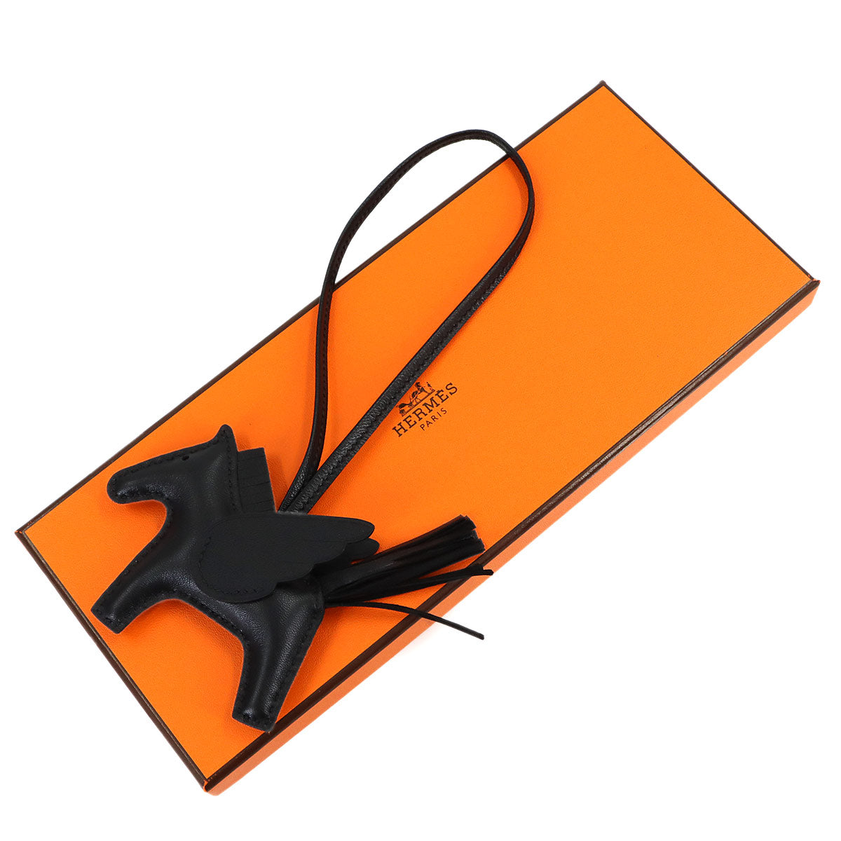 Rodeo Pegasus PM Bag Charm Agneau Milo Veau Swift So Black