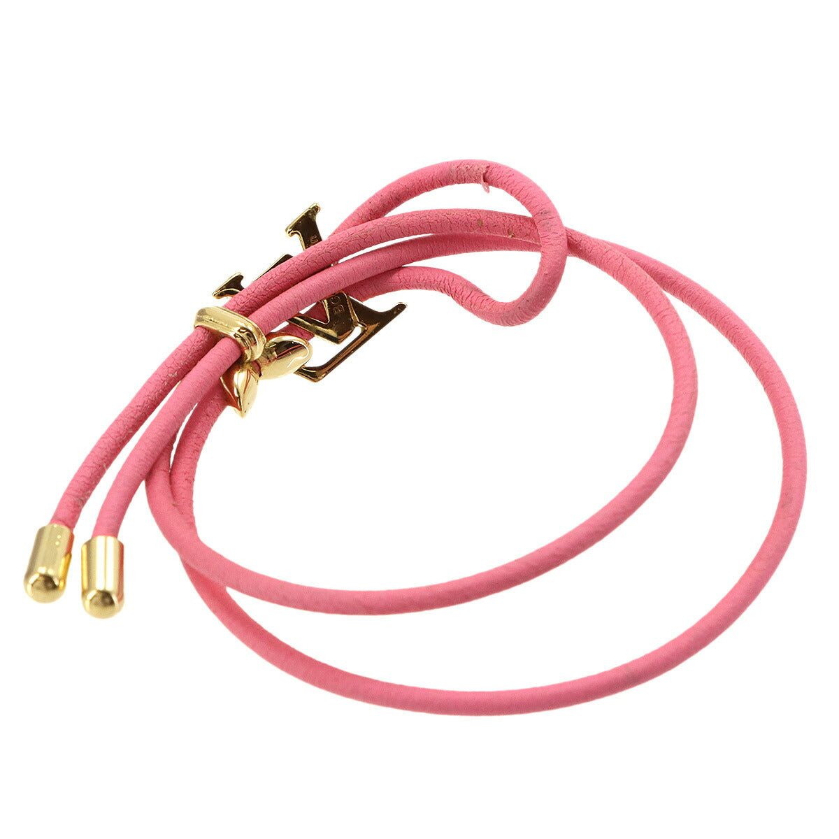 LV Bloom Bracelet Leather Pink Gold M0975Z Accessory