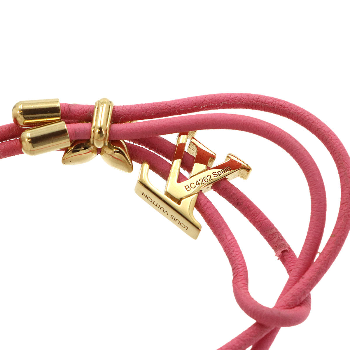 LV Bloom Bracelet Leather Pink Gold M0975Z Accessory