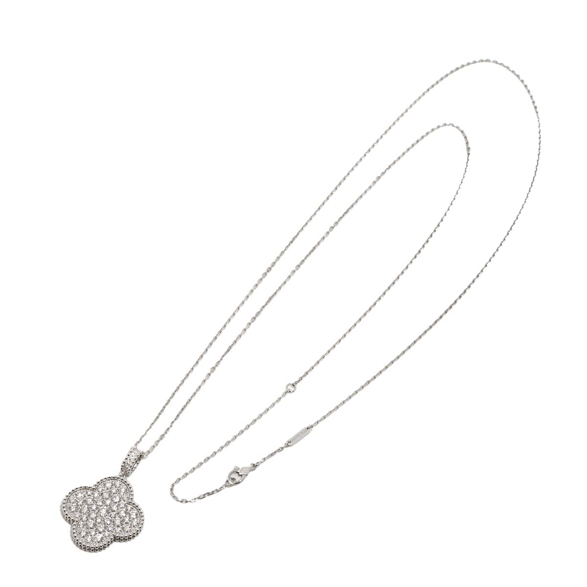 Magic Alhambra Diamond Necklace 18K WG 750