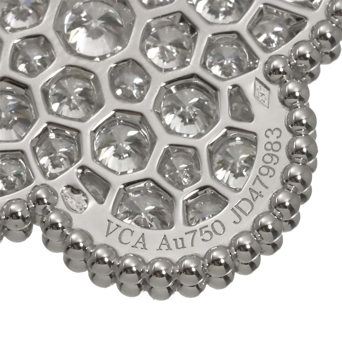 Magic Alhambra Diamond Necklace 18K WG 750