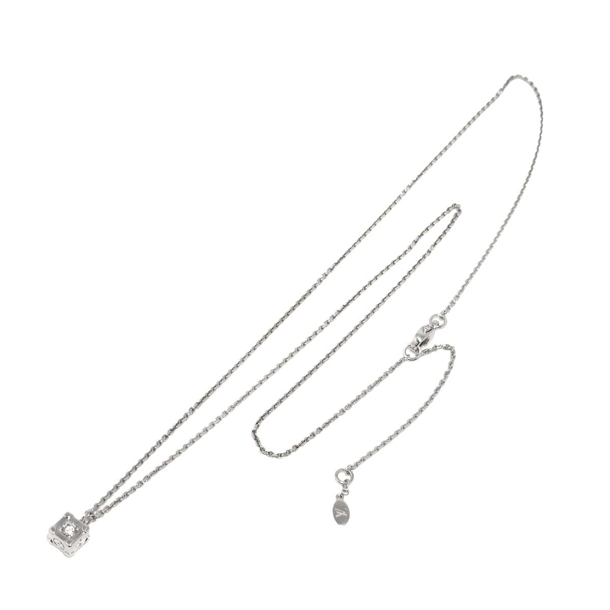 Diamond Necklace 18K White Gold 750