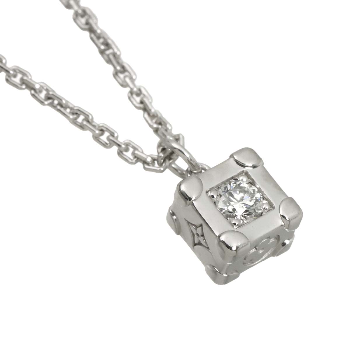 Diamond Necklace 18K White Gold 750