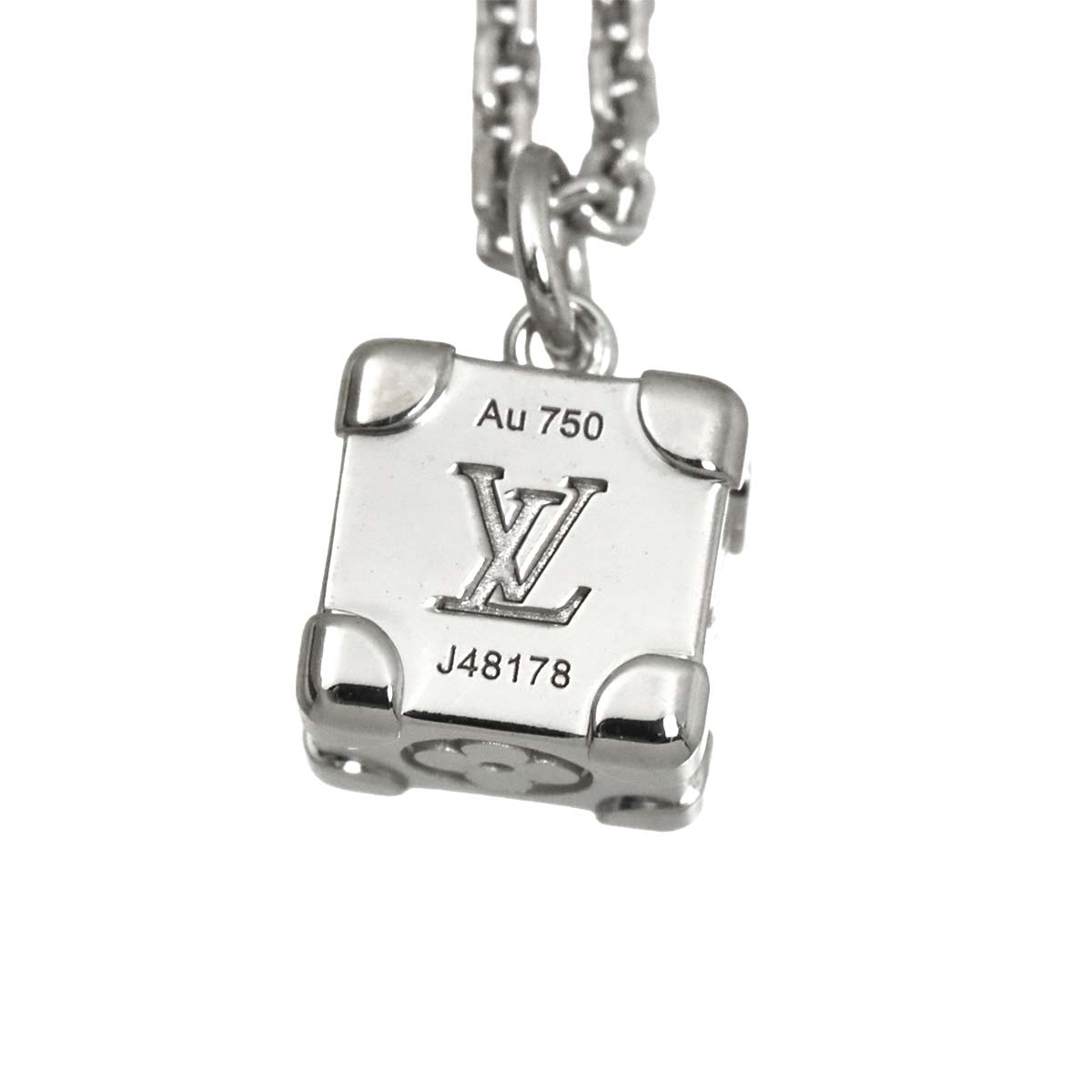 Diamond Necklace 18K White Gold 750