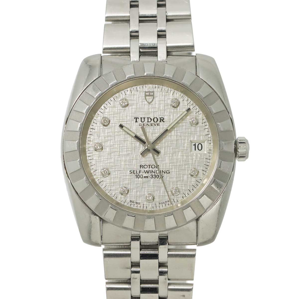 Classical Date 21010 10P Diamond Automatic Date Silver Dial