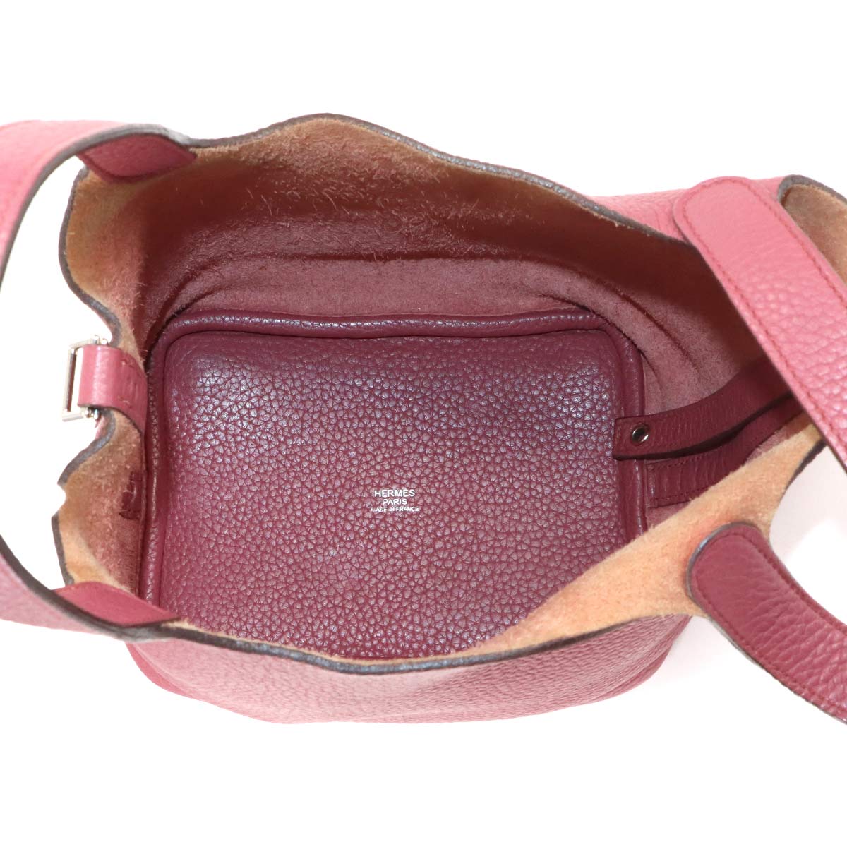 Picotin Lock PM Hand Bag Taurillon Clemence Bois de Rose