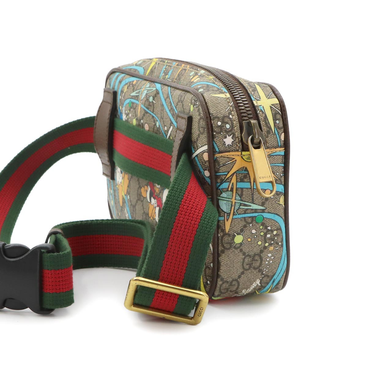 DISNEY Belt Bag GG Supreme Canvas Donald Duck Brown 602695