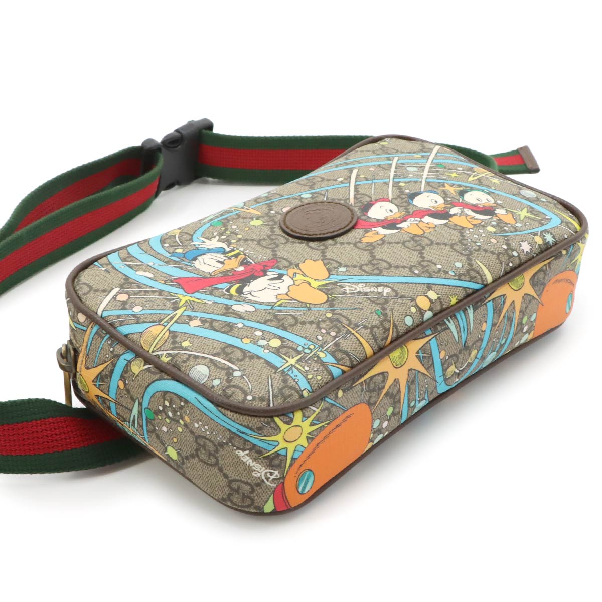 DISNEY Belt Bag GG Supreme Canvas Donald Duck Brown 602695