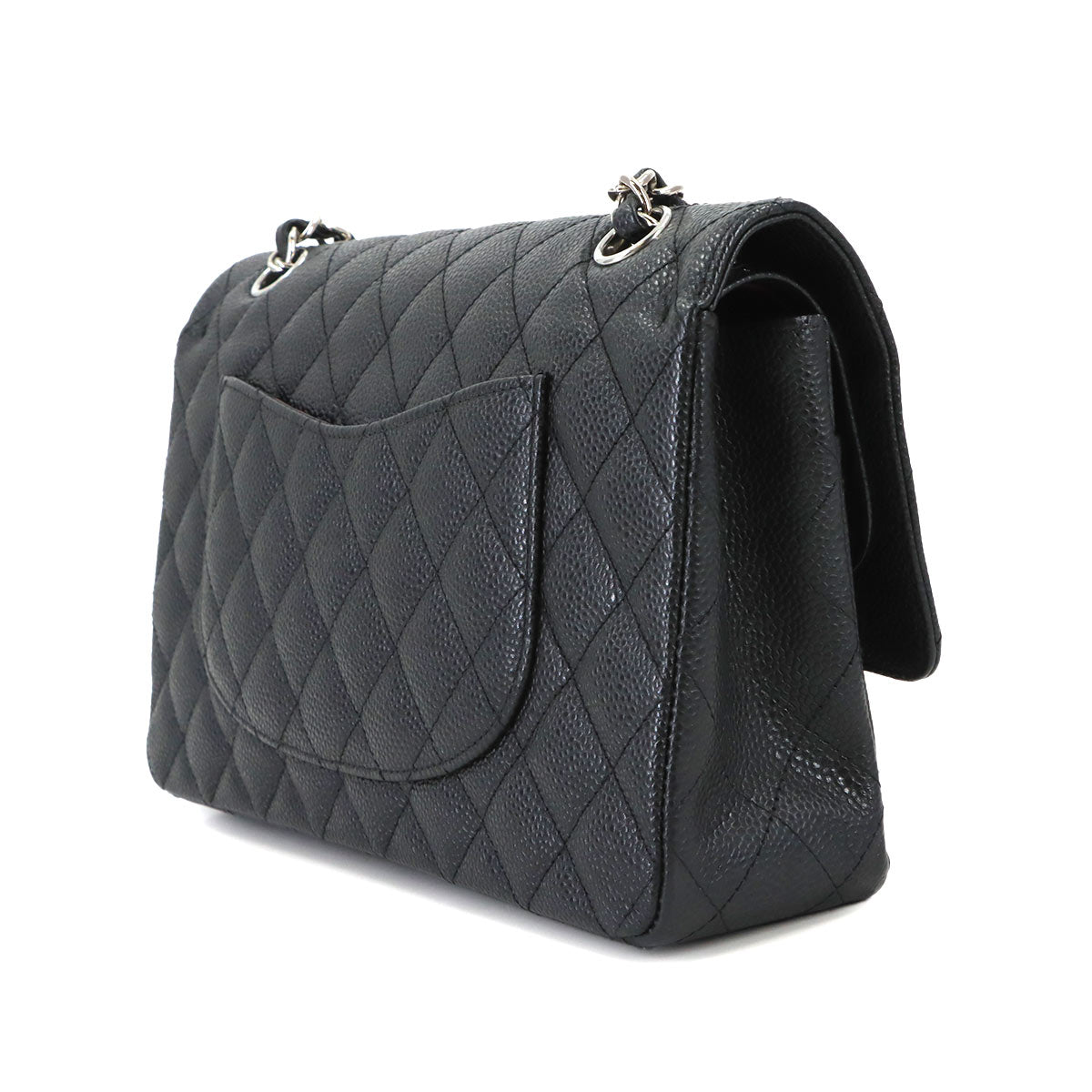 Matelasse 25 Chain Shoulder Bag Leather Black A01112