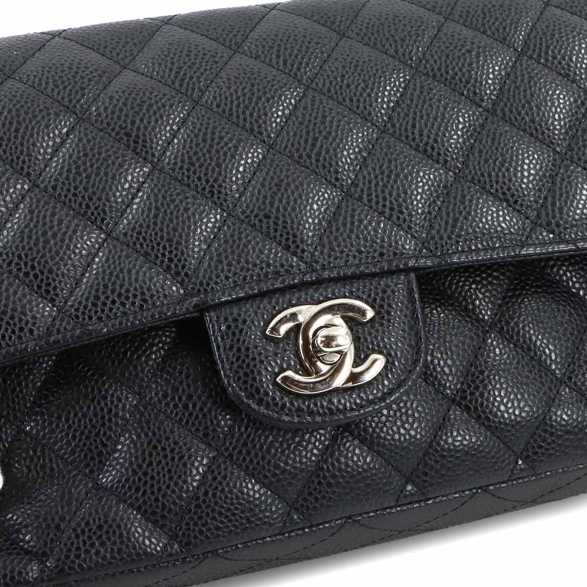 Matelasse 25 Chain Shoulder Bag Leather Black A01112