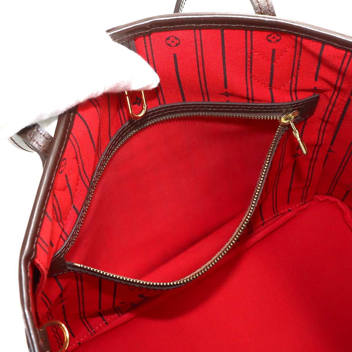 Damier Neverfull MM Tote Bag Ebene Cerise N51105 Purse