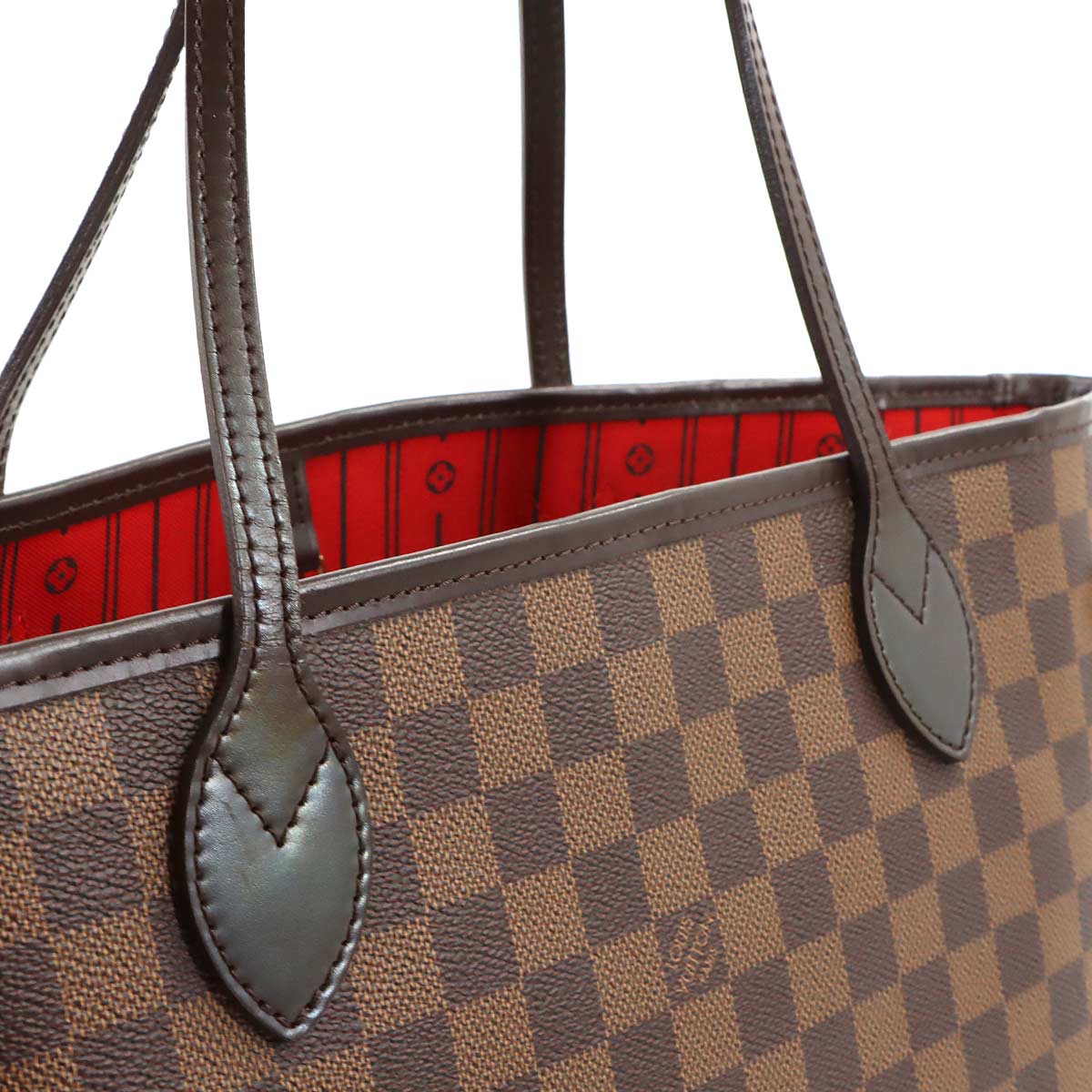 Damier Neverfull MM Tote Bag Ebene Cerise N51105 Purse