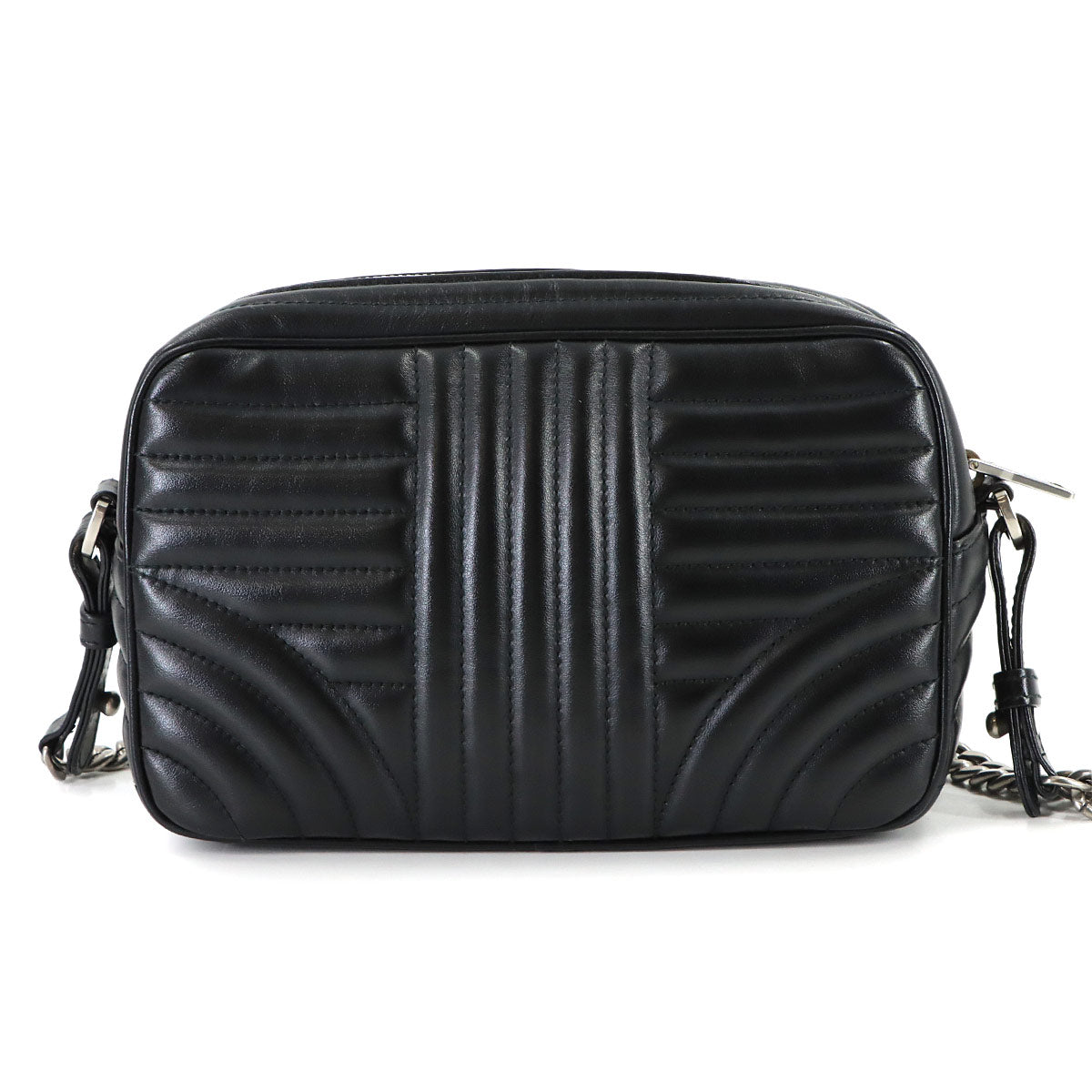 Diagramme Chain Shoulder Bag Leathear Nero Black 1BH083 Purse