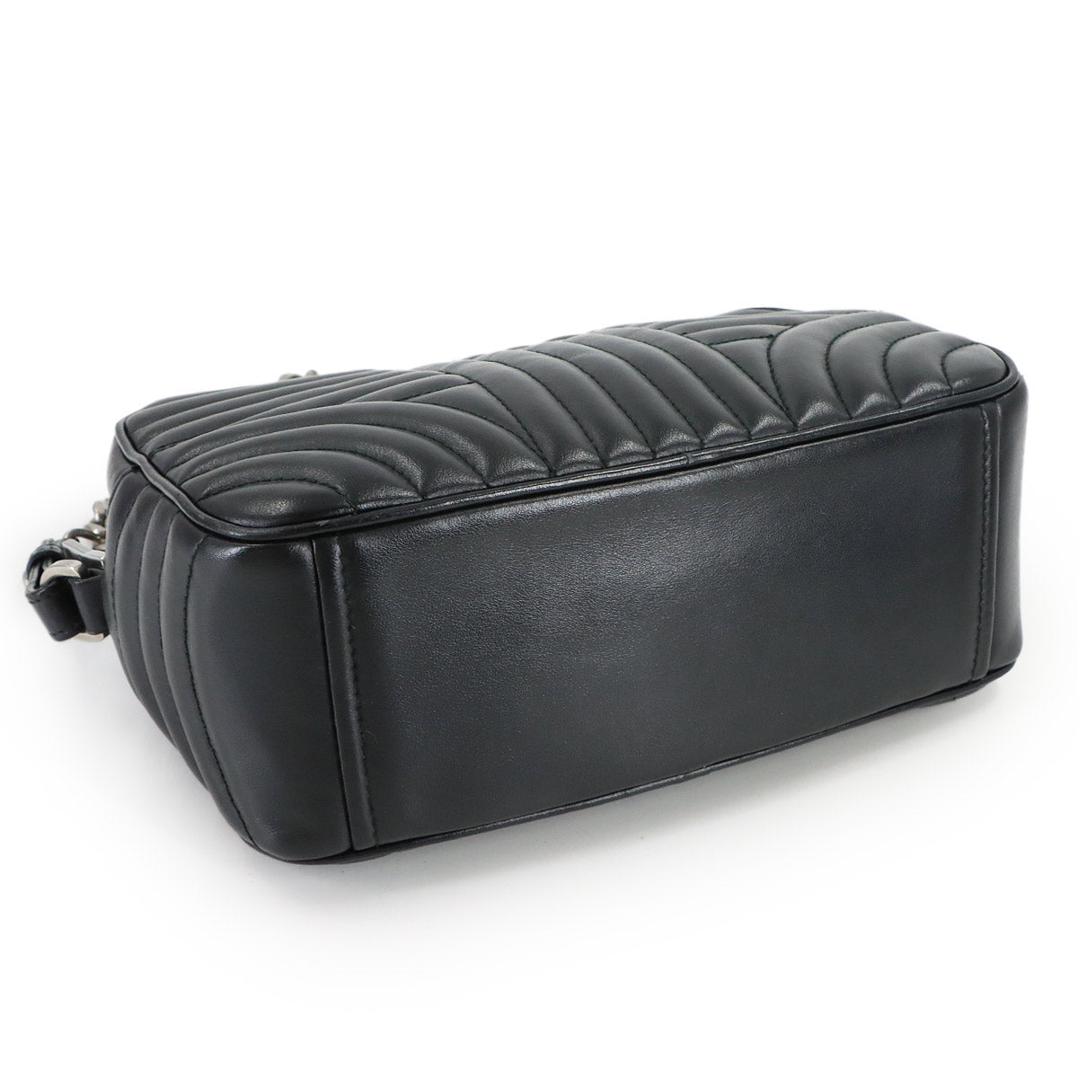 Diagramme Chain Shoulder Bag Leathear Nero Black 1BH083 Purse
