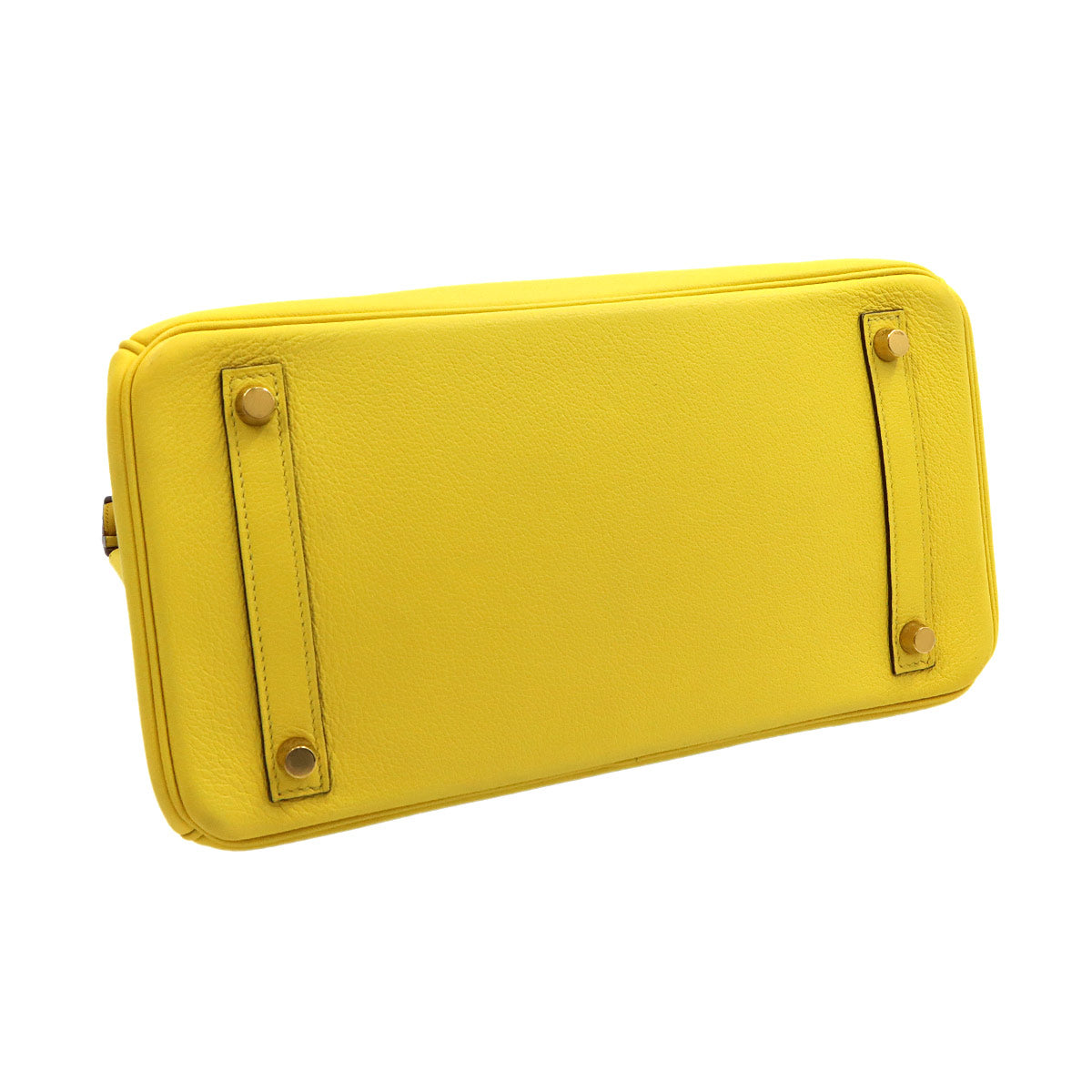 Birkin 30 Taurillon Novillo Jaune de Naples Hand Bag Yellow