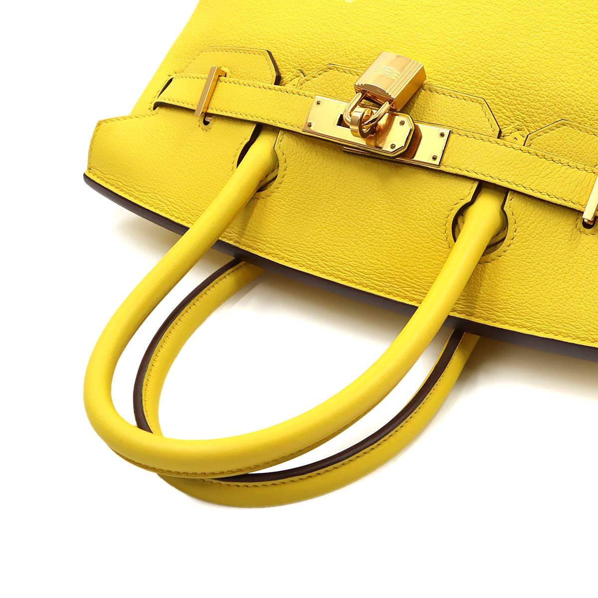 Birkin 30 Taurillon Novillo Jaune de Naples Hand Bag Yellow