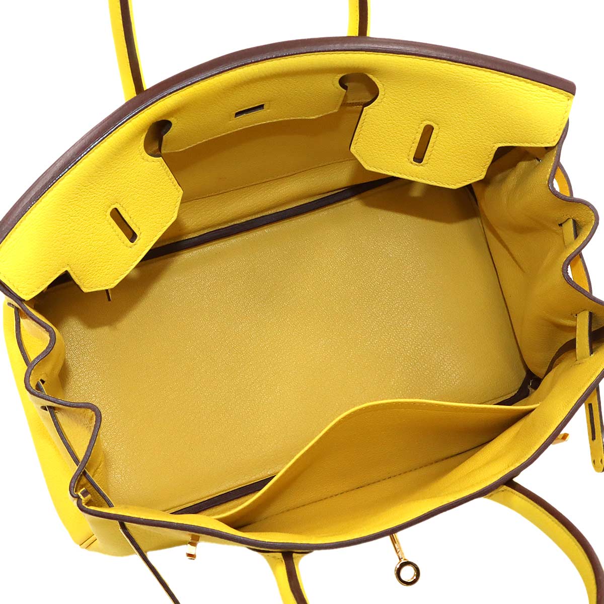 Birkin 30 Taurillon Novillo Jaune de Naples Hand Bag Yellow