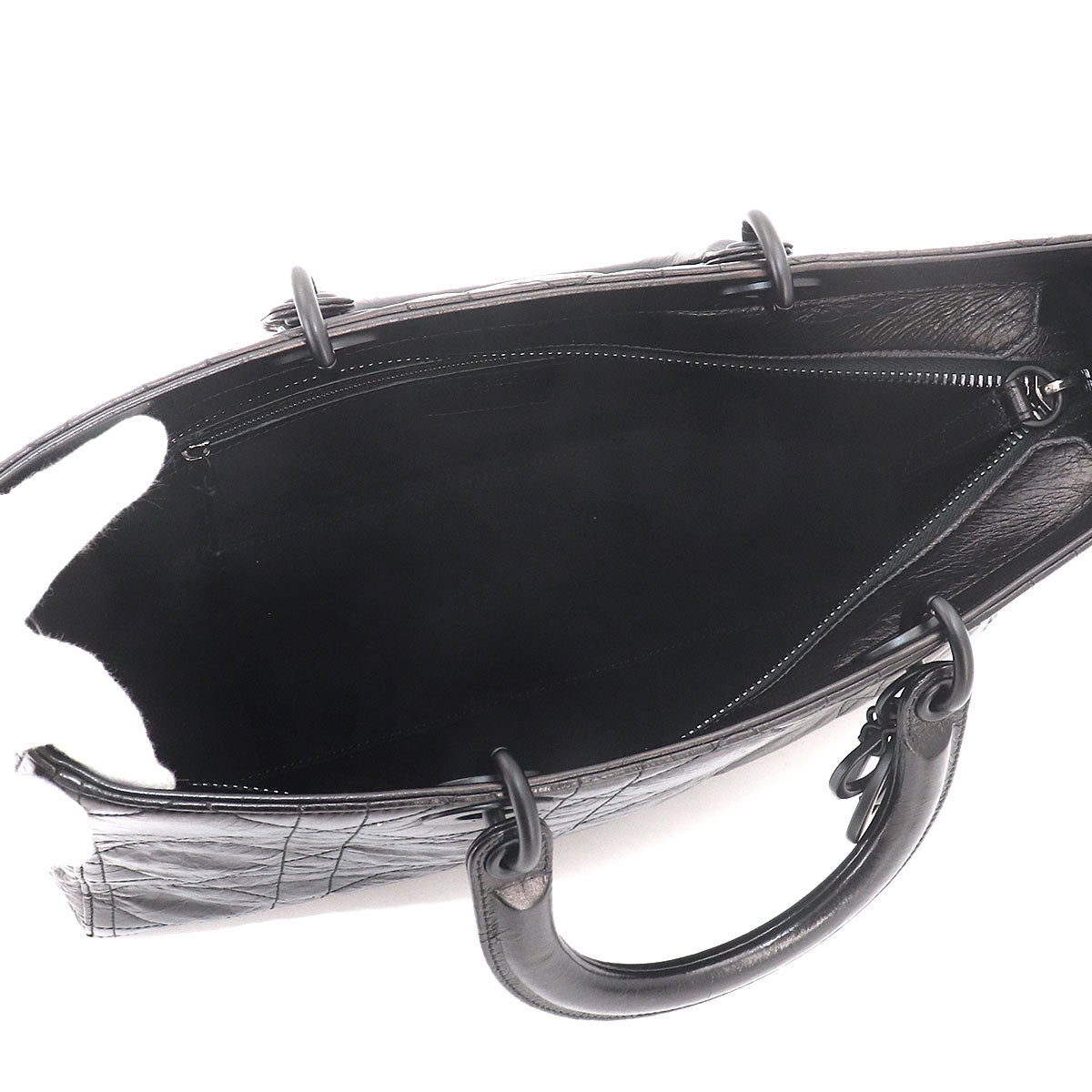 Lady D-Sire Hand Shoulder Bag Leather Black Purse