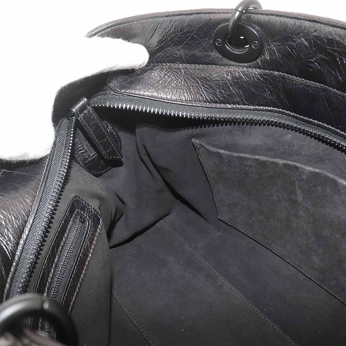 Lady D-Sire Hand Shoulder Bag Leather Black Purse