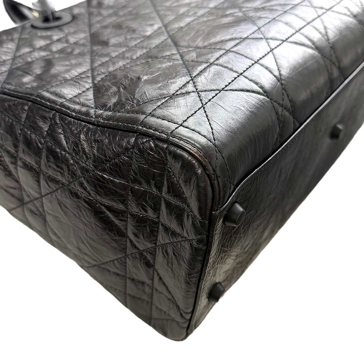 Lady D-Sire Hand Shoulder Bag Leather Black Purse