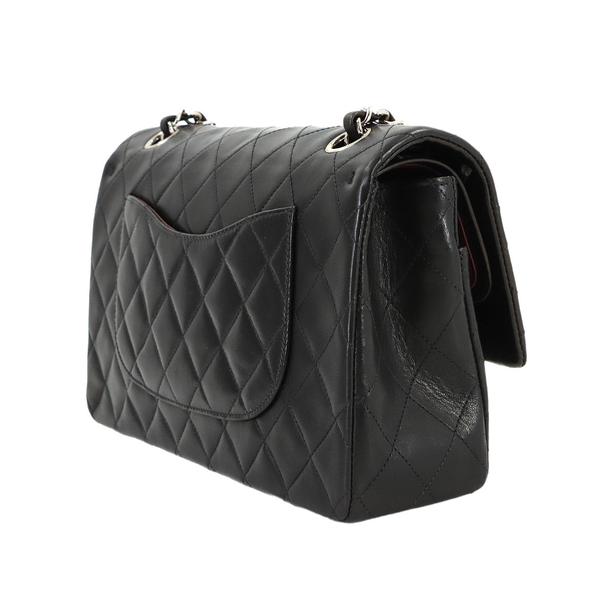 Matelasse 25 Chain Shoulder Bag Leather Black A01112
