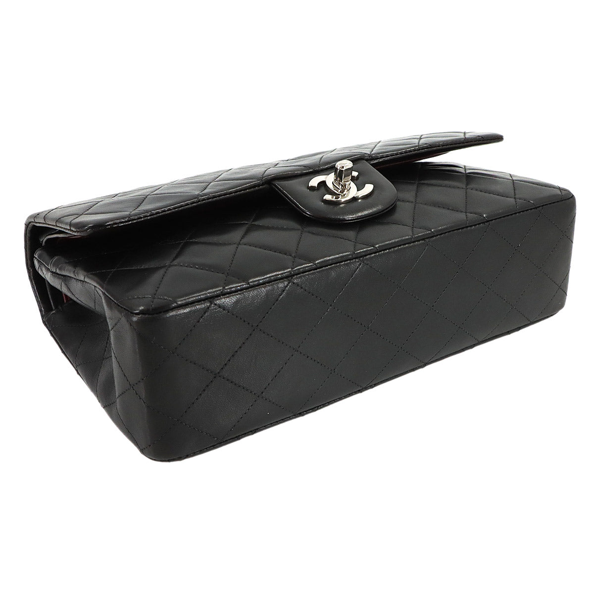 Matelasse 25 Chain Shoulder Bag Leather Black A01112