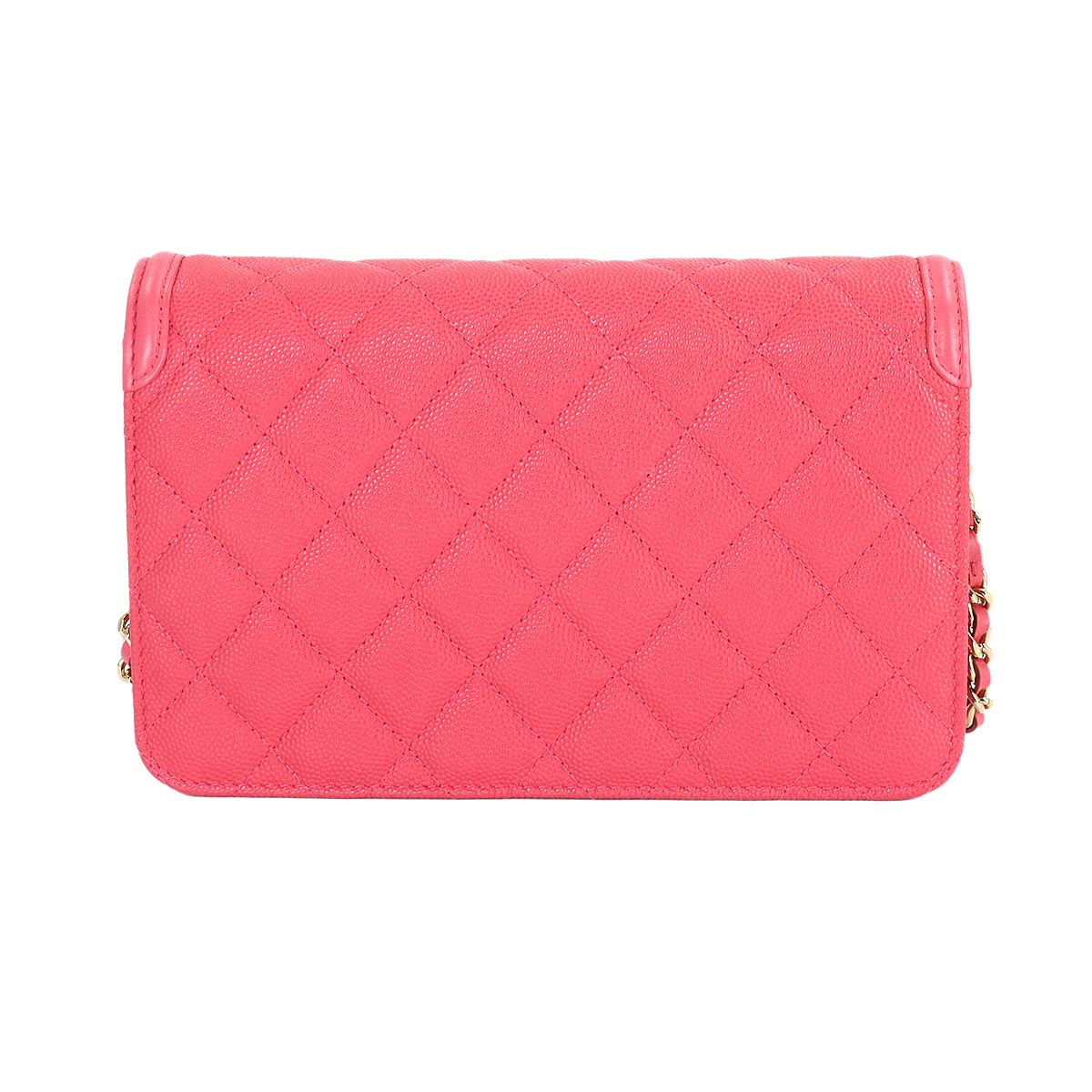 CC Filigree Chain Wallet Leather Pink A84451