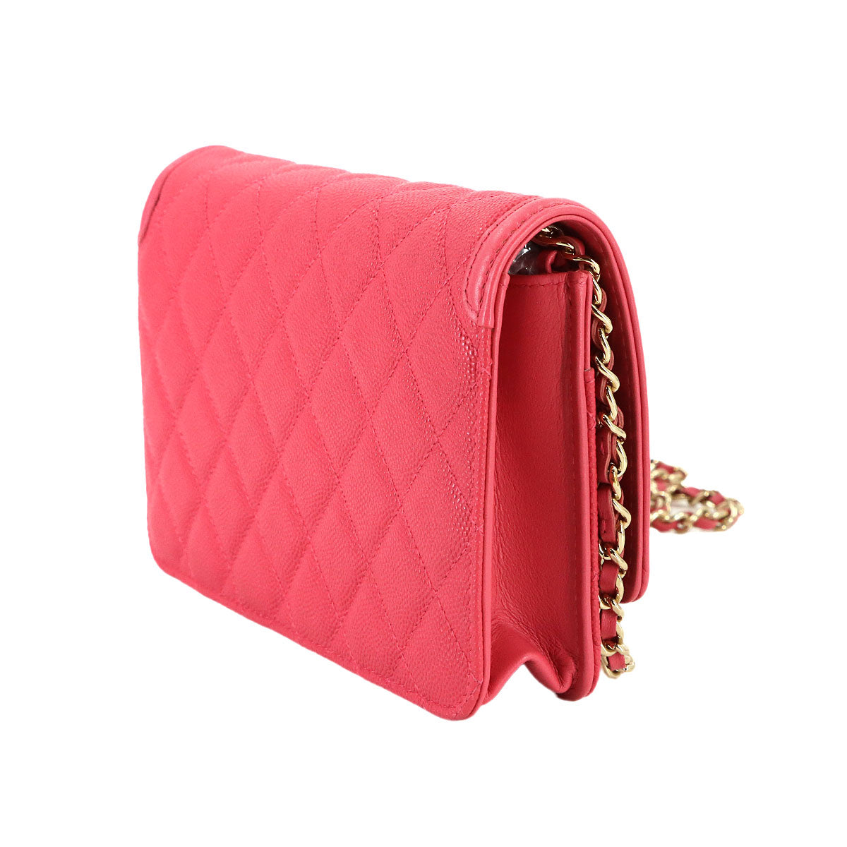 CC Filigree Chain Wallet Leather Pink A84451