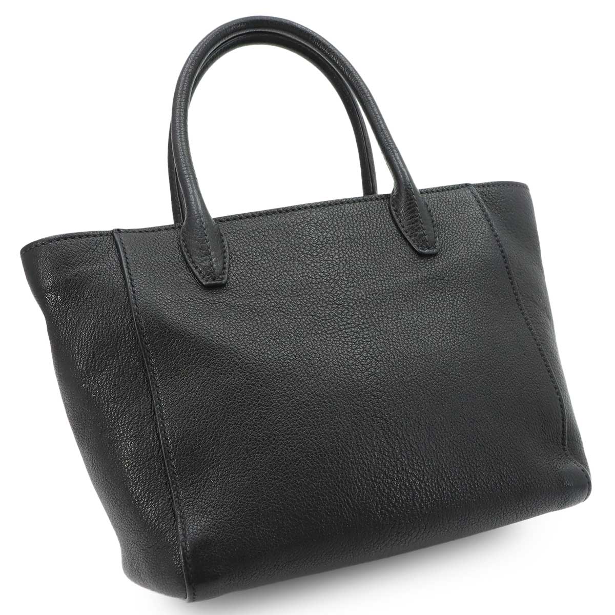 Madras 2way Hand Shoulder Bag Leather Black 5BG143