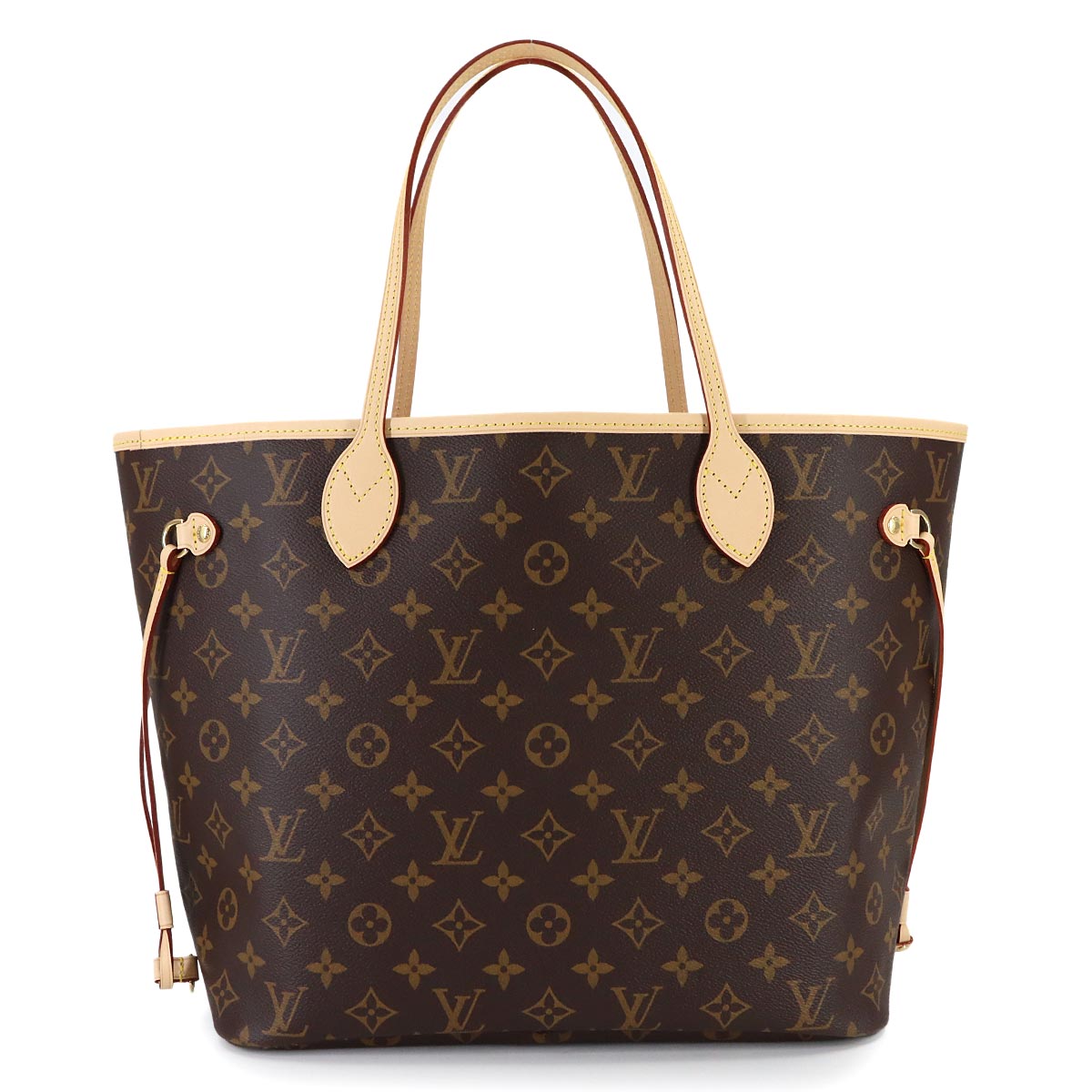 Monogram Neverfull MM Tote Bag Brown Cerise M46987