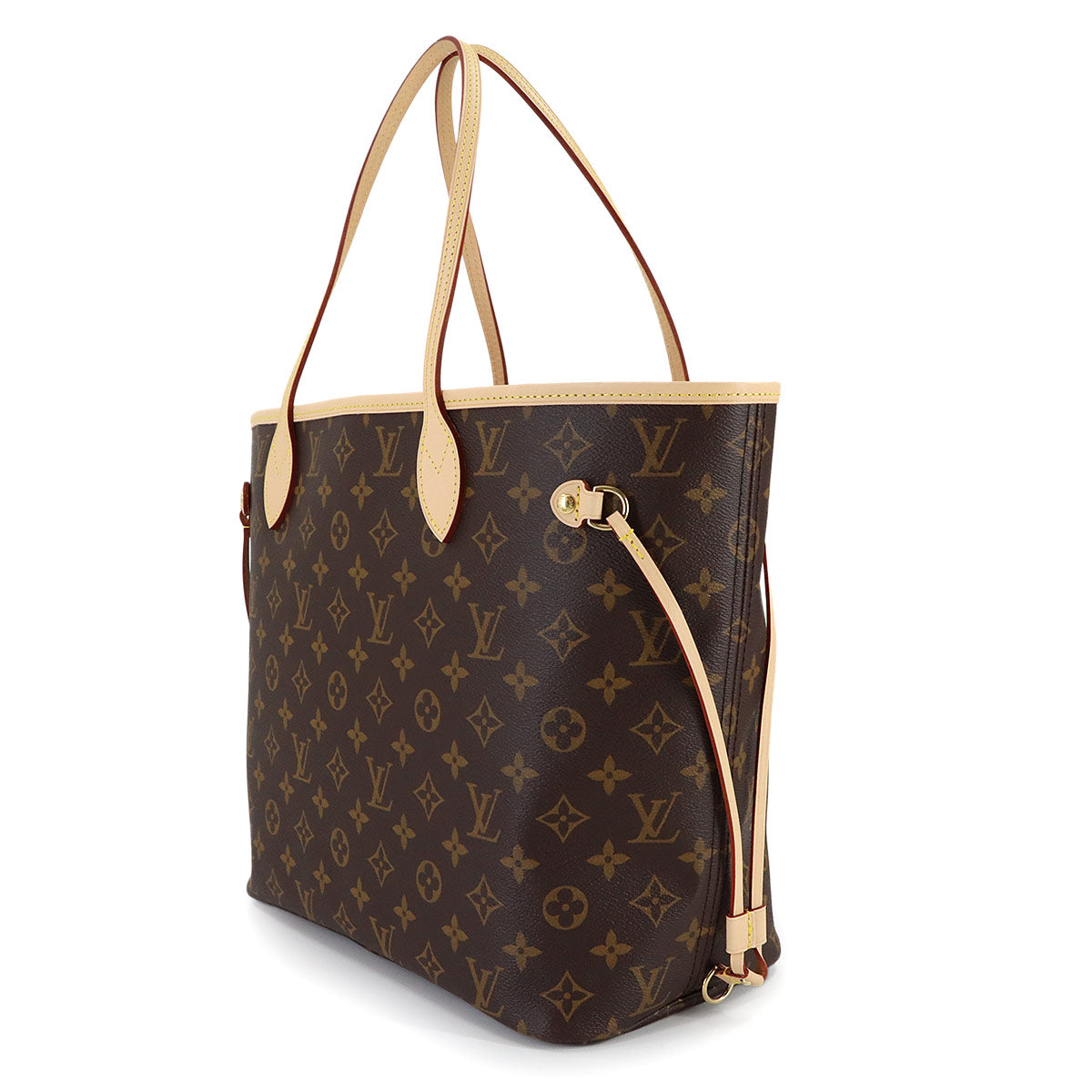 Monogram Neverfull MM Tote Bag Brown Cerise M46987