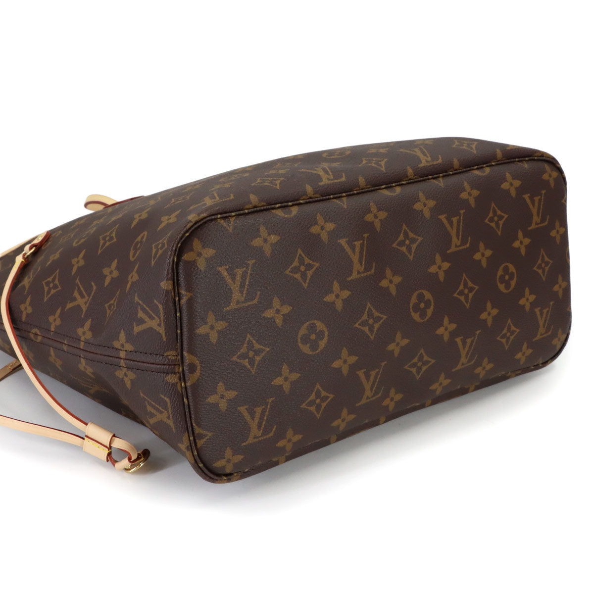 Monogram Neverfull MM Tote Bag Brown Cerise M46987