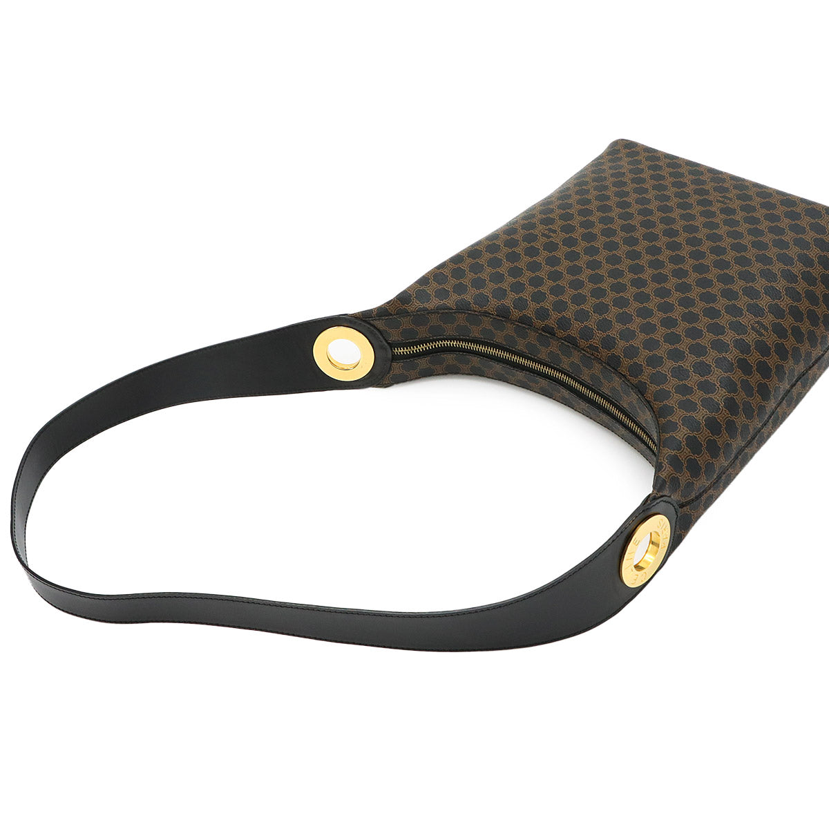 Macadam Shoulder Bag PVC Leather Black Brown Vintage Purse