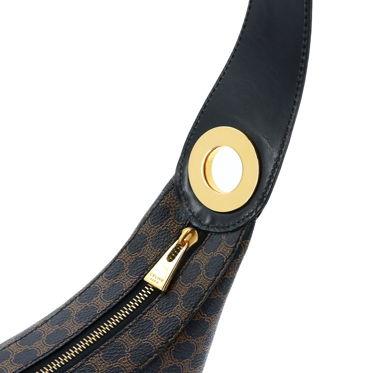 Macadam Shoulder Bag PVC Leather Black Brown Vintage Purse