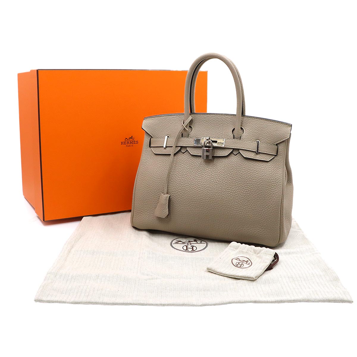 Birkin 30 Togo Leather Gris Tourterelle Hand Bag Purse