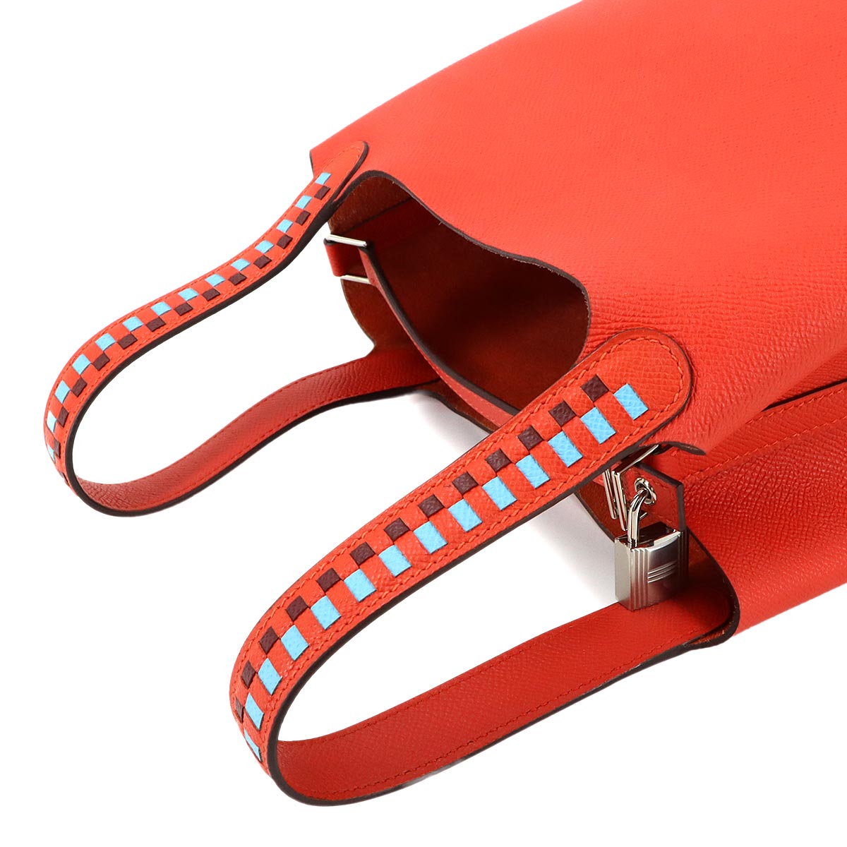 Picotin Lock PM Tressage Hand Bag Epsom Rouge de Coeur