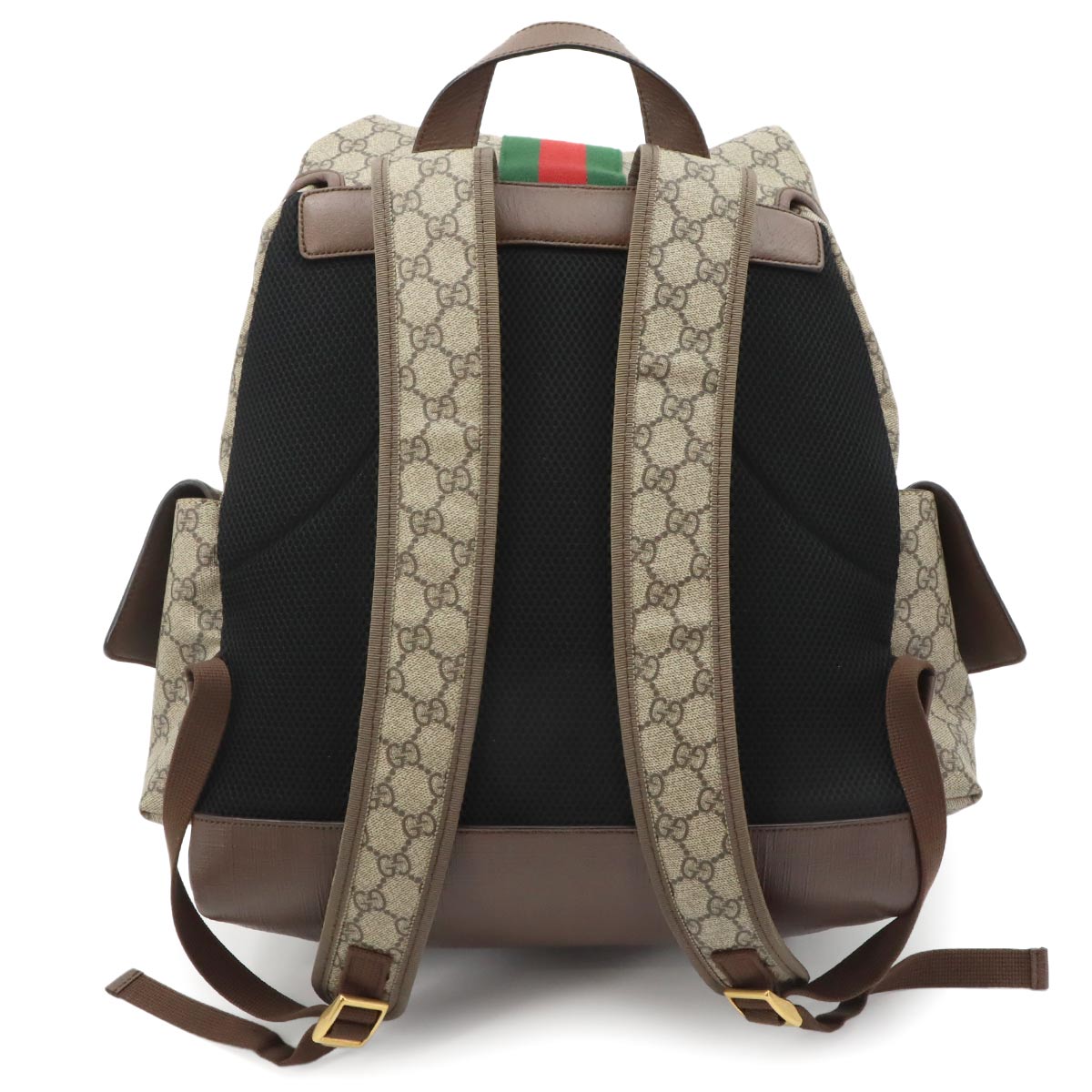 Ophidia Backpack GG Supreme Canvas Leather Beige Brown 598140