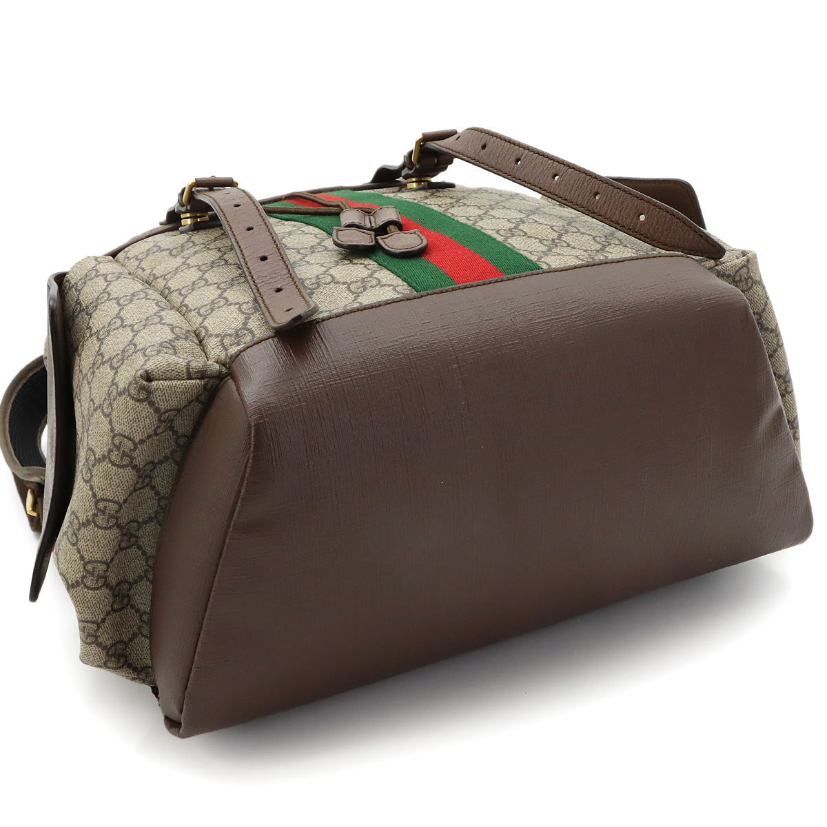 Ophidia Backpack GG Supreme Canvas Leather Beige Brown 598140