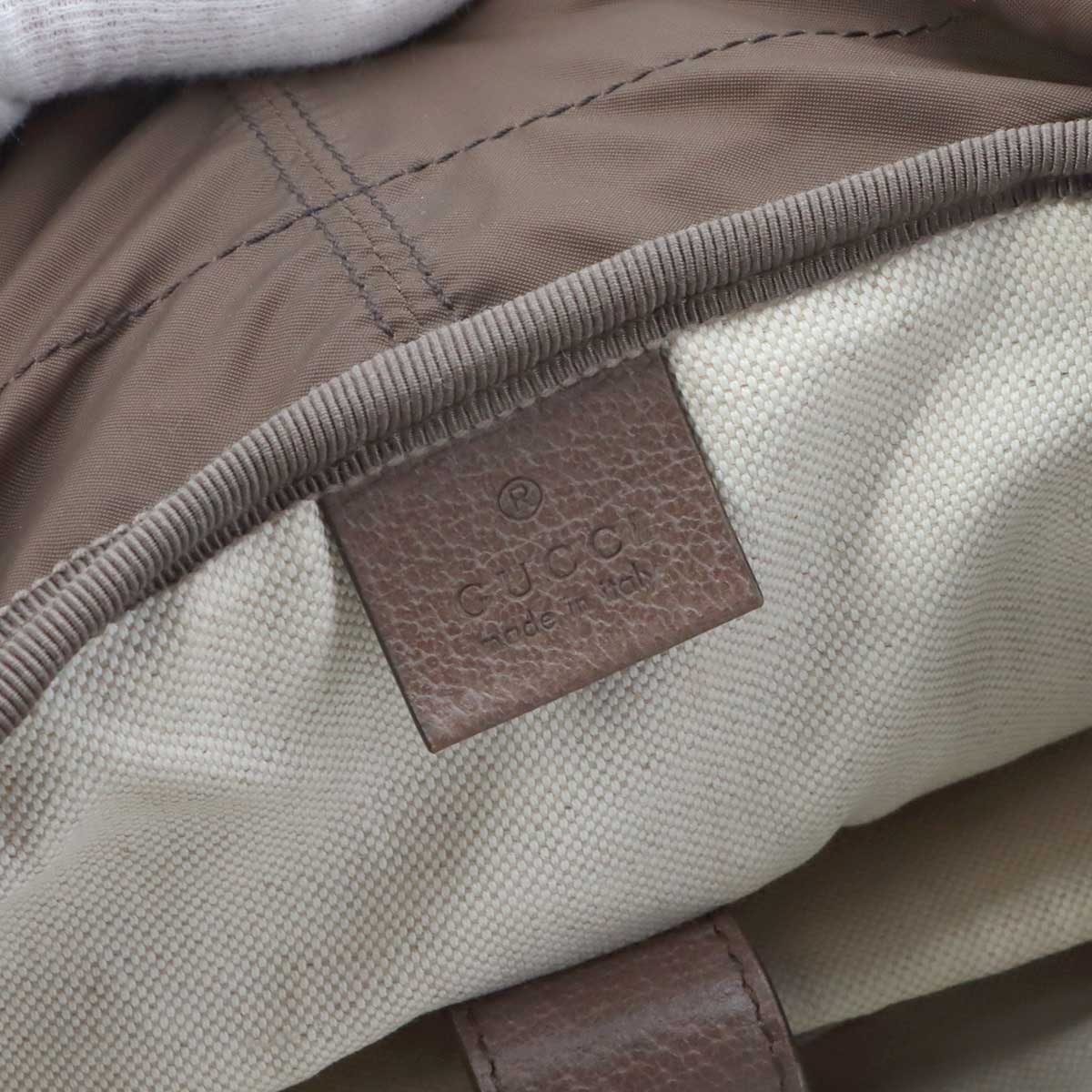 Ophidia Backpack GG Supreme Canvas Leather Beige Brown 598140