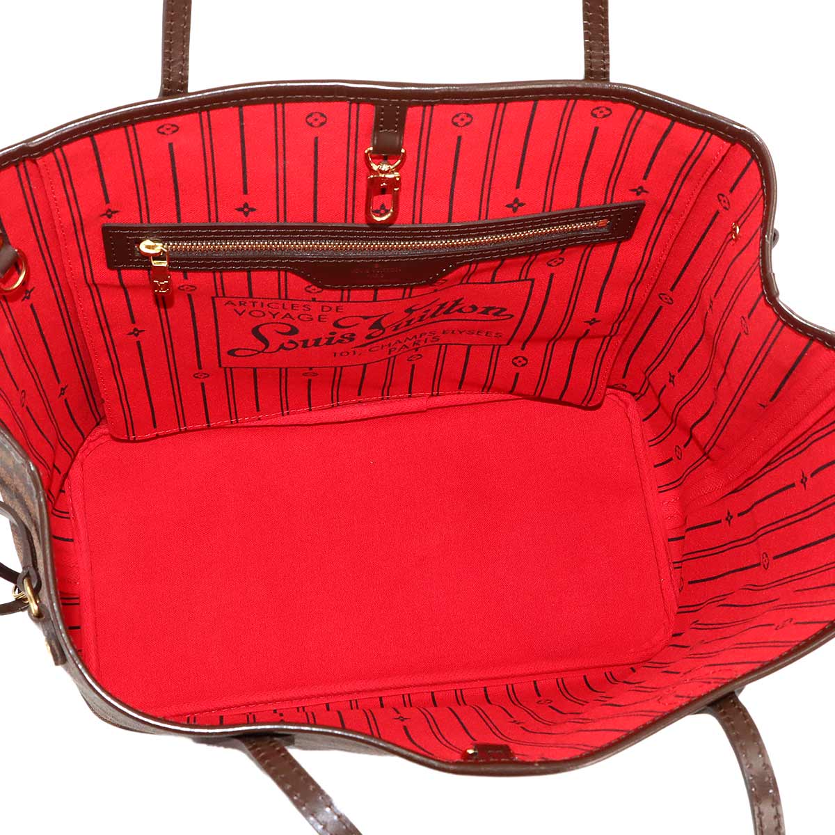 Damier Neverfull MM Tote Bag Ebene Cerise N51105 Purse